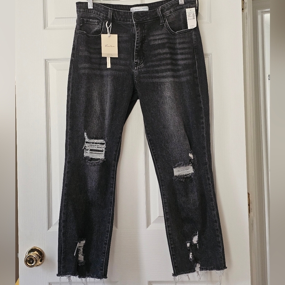 SOLD Kancan charcoal ankle length straight leg mid rise, Size 31/15 - Picture 14 of 16